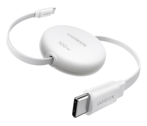 UGREEN Kabel USB-C do USB-C L531 PD 100W zwijany 1m biały - 1513564 - zdjęcie 2